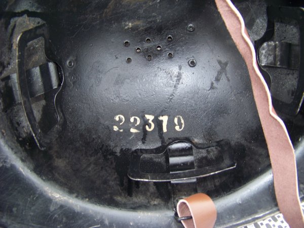 Belgian Model 31 Adrian helmet re-used by Gendarmerie